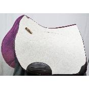 Tapis de selle grand woolrider écru, aubergine à cale