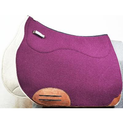 Tapis de selle grand woolrider aubergine, écru