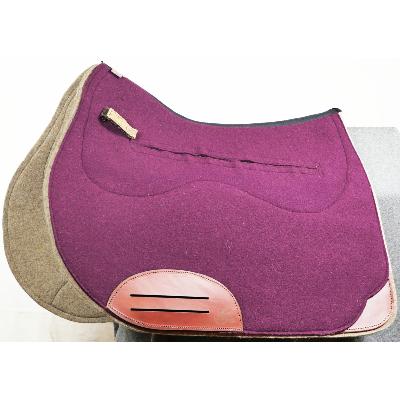 Tapis de selle woolrider aubergine, beige à cale